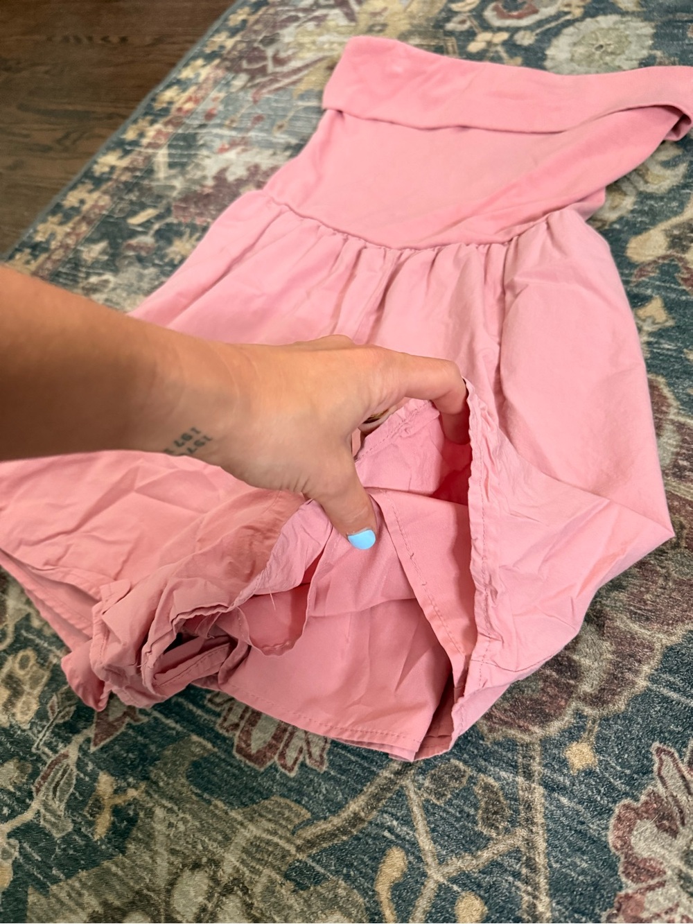 Strapless Pink Summer Romper - Picture 6 of 9